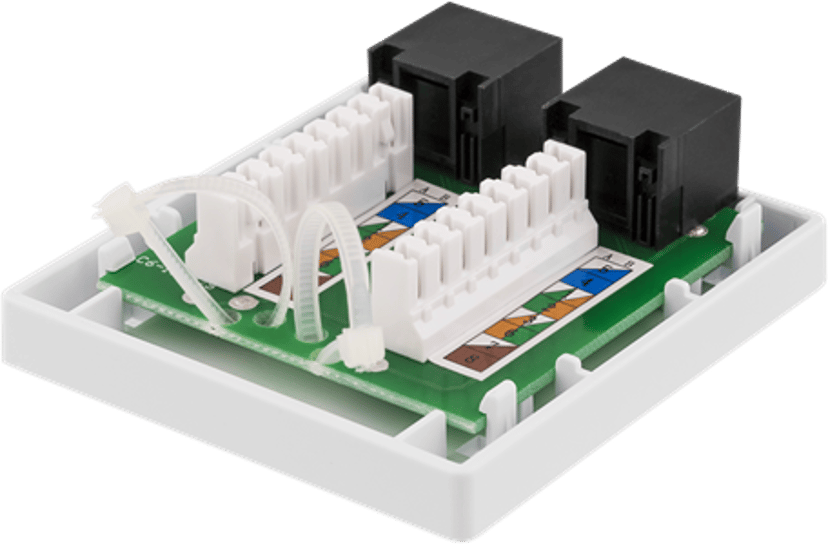 Deltaco Wall Outlet 2-port
