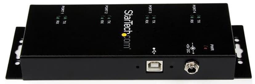 Startech 4-poort USB naar DB9 RS232 Seriële Adapter Hub – Industrieel DIN-rail en Wandmontage USB 2.0 Type-B Serie