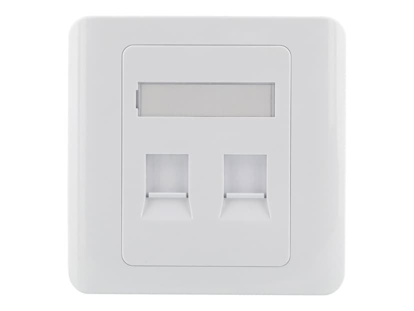 Deltaco VR-227 Keystone Wall Outlet 2-Port White
