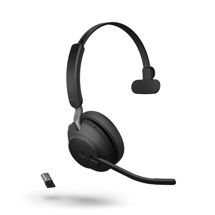 Jabra Evolve2 65 med laddningsställ USB Type-A UC Svart