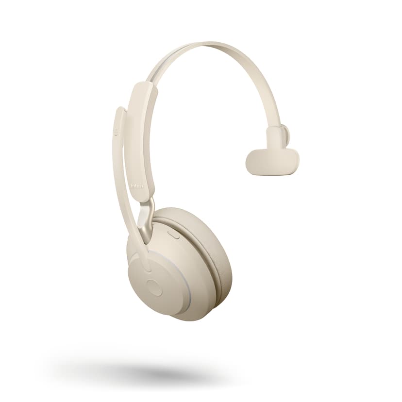 Jabra Evolve2 65 Mono USB-A Avaya, Cisco, Unify, Mitel, Microsoft Teams, Zoom, Google Meet, Amazon Chime Beige