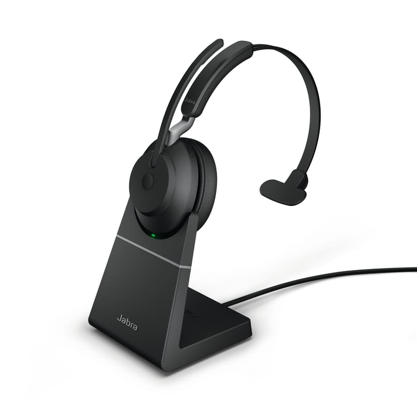 Jabra Evolve2 65 med laddningsställ USB Type-A UC Svart