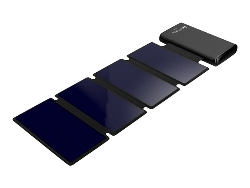 Sandberg Solar 4-Panel Powerbank 25000, 92.5mAh Svart