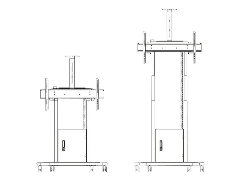 Multibrackets M Motorized Floorstand Flip 2 With Shelf - WM55R/WM65R
