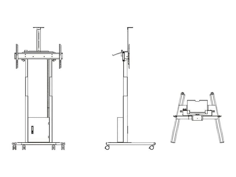 Multibrackets M Motorized Floorstand Flip 2 With Shelf - WM55R/WM65R