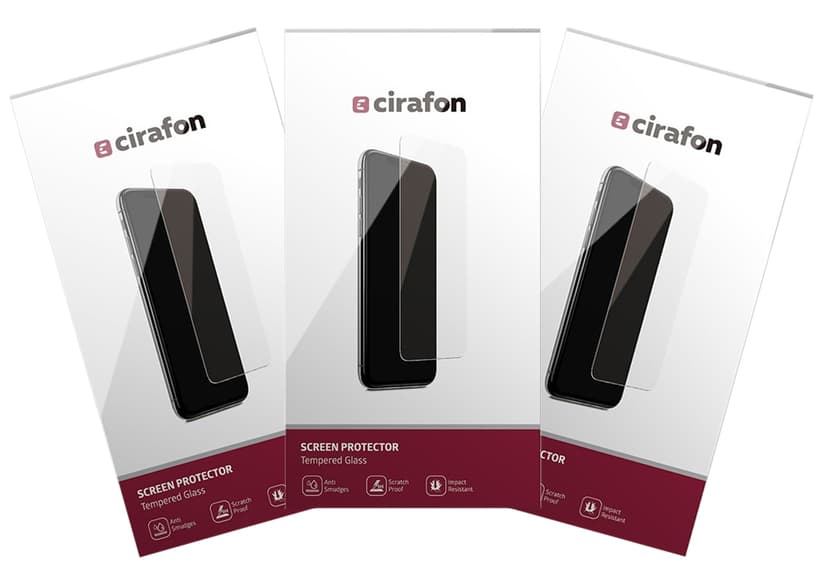 Cirafon Ultra-Wide Curved Asahi Glass 0.3mm 3-Pcs iPhone Xs