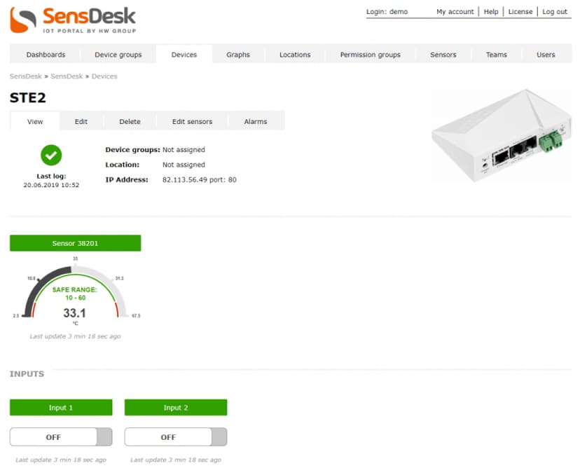 HW-Group STE2 R2 Monitoring Device Temp/Humidity
