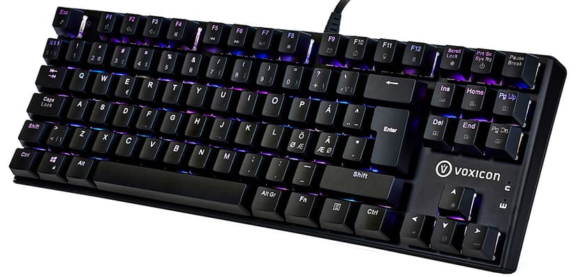 Voxicon Gaming Keyboard Gr8-10 RGB Cherry MX Red Pohjoismainen