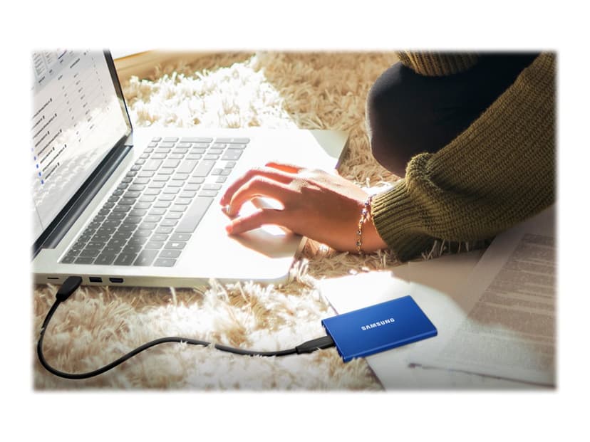 Samsung Portable SSD T7 1TB GEN 2 USB Type-C Blå