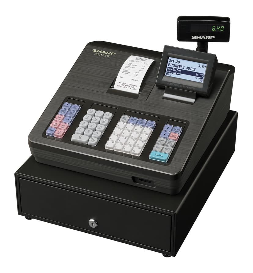Sharp Xe-A207b Med Kassalåda, Cleancash & Programmering