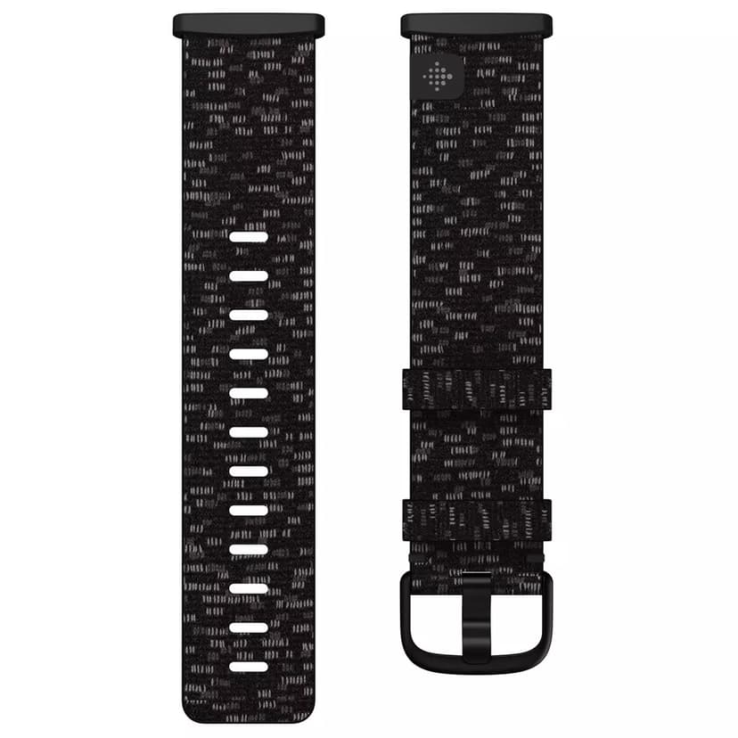 Fitbit Armbånd Large Vevd Charcoal - Versa 3/Sense