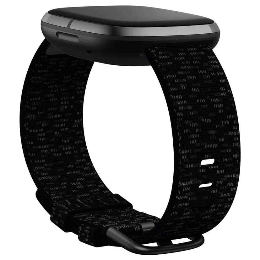 Fitbit Armbånd Large Vevd Charcoal - Versa 3/Sense