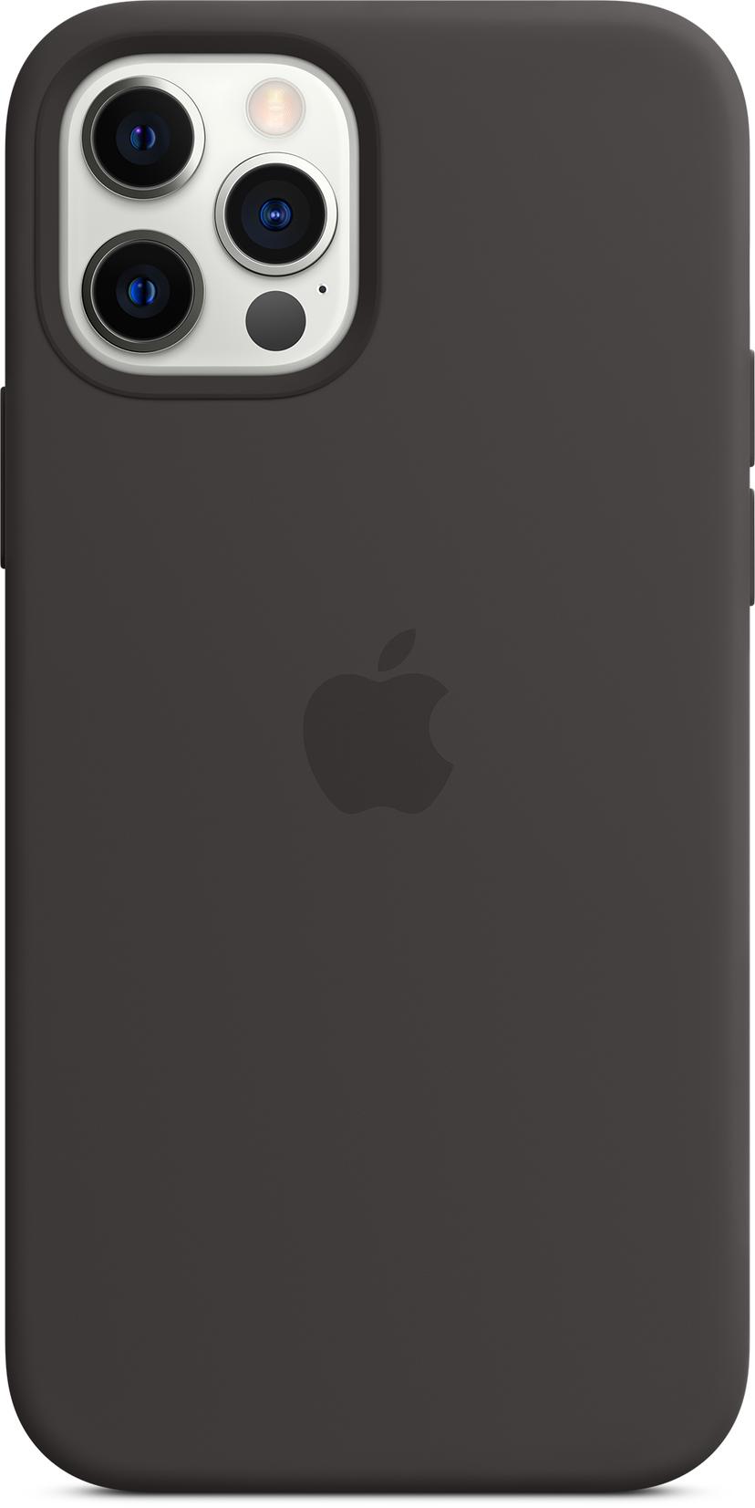 Apple Silicon Case with MagSafe iPhone 12, iPhone 12 Pro Sort