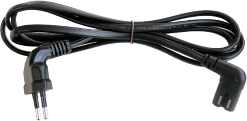 Samsung Power Cord, 2Pin, Angled, Svart