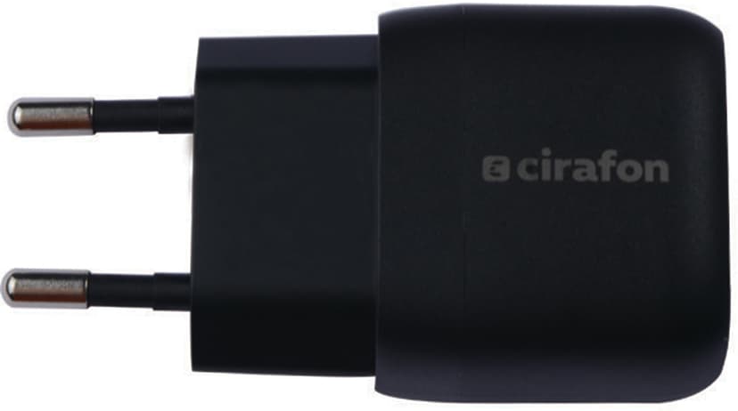 Cirafon Power Delivery 20 Fast Charge for iPhone Sort