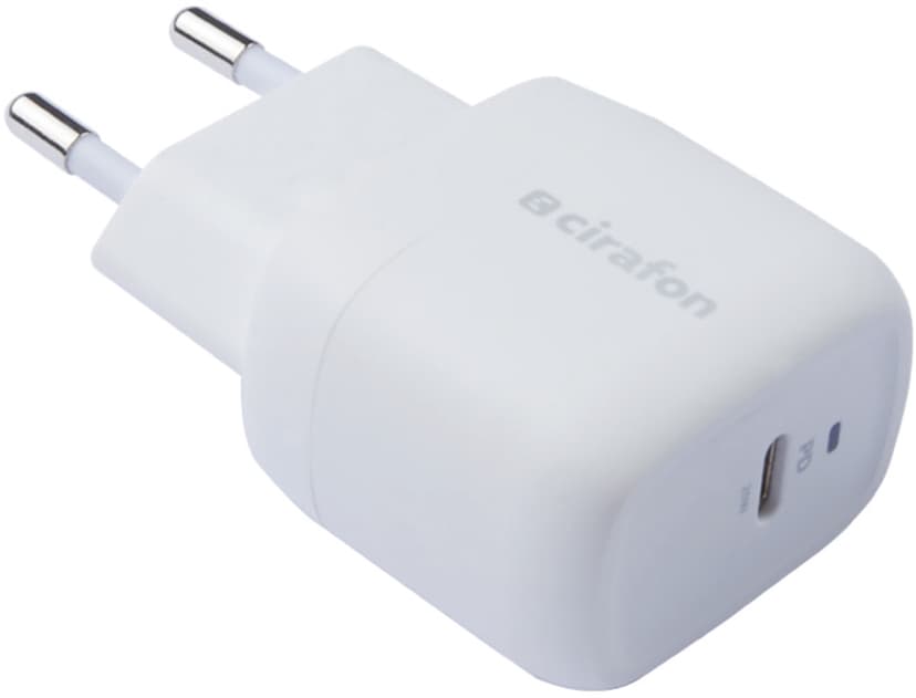 Cirafon 20 W USB-C Strömadapter Vit