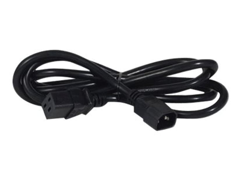 APC Strömkabel 2m C14 coupler C19 coupler Svart