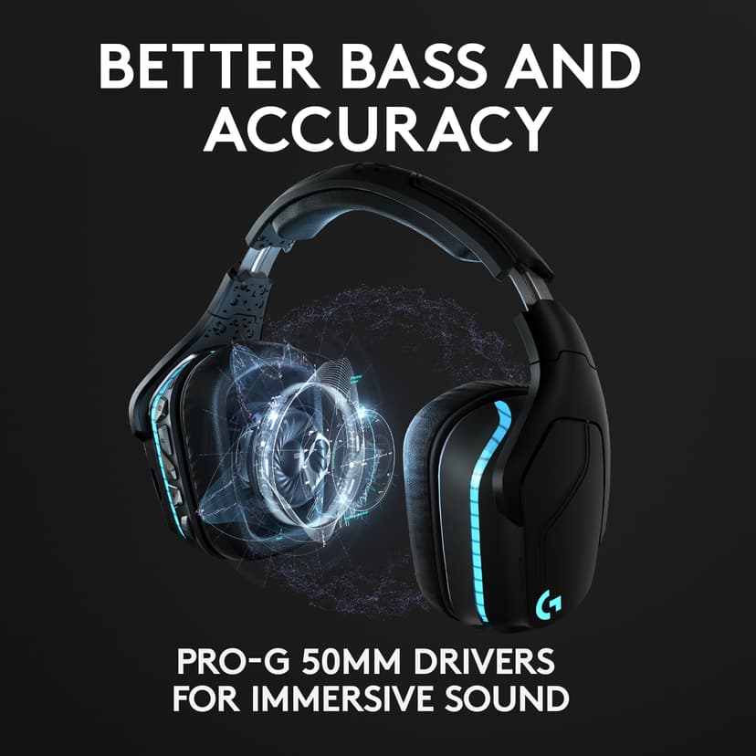 Logitech Gaming Headset G935 Blå, Sort