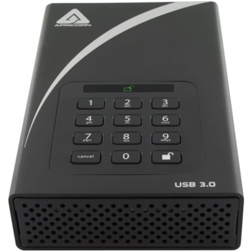Apricorn AEGIS Padlock DT 16TB Desktop Drive 256-BIT Svart