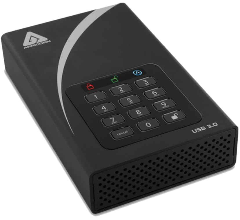 Apricorn AEGIS Padlock DT 16TB Desktop Drive 256-BIT Svart