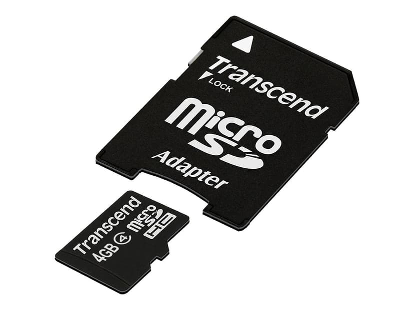 Transcend Flash-Muistikortti 4GB MicroSDHC