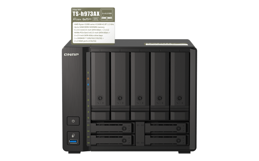 QNAP TS-H973AX-32G 9-Bay 0TB NAS-Server