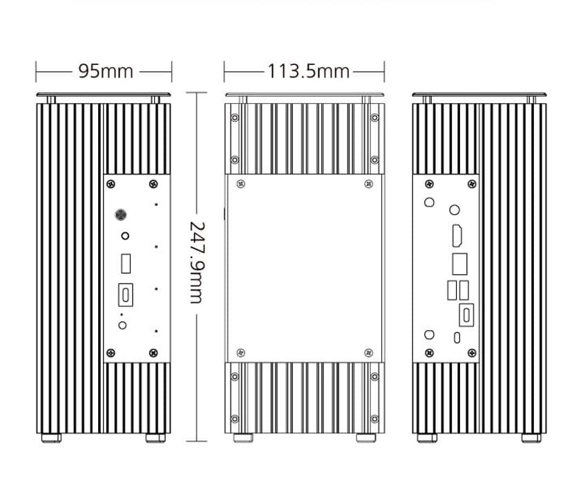 Akasa Turing FX A-NUC52-M1B Kuutio Musta