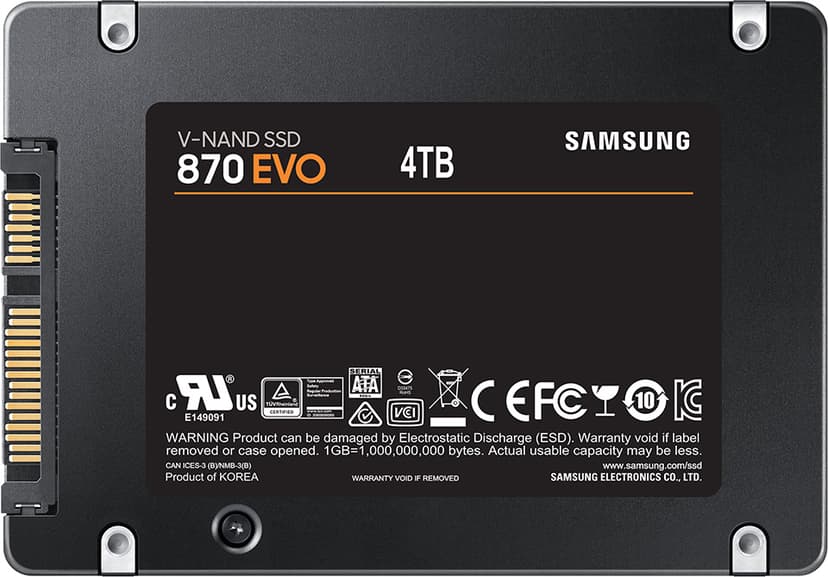 Samsung 870 EVO 4TB SSD 2.5" SATA 6.0 Gbit/s