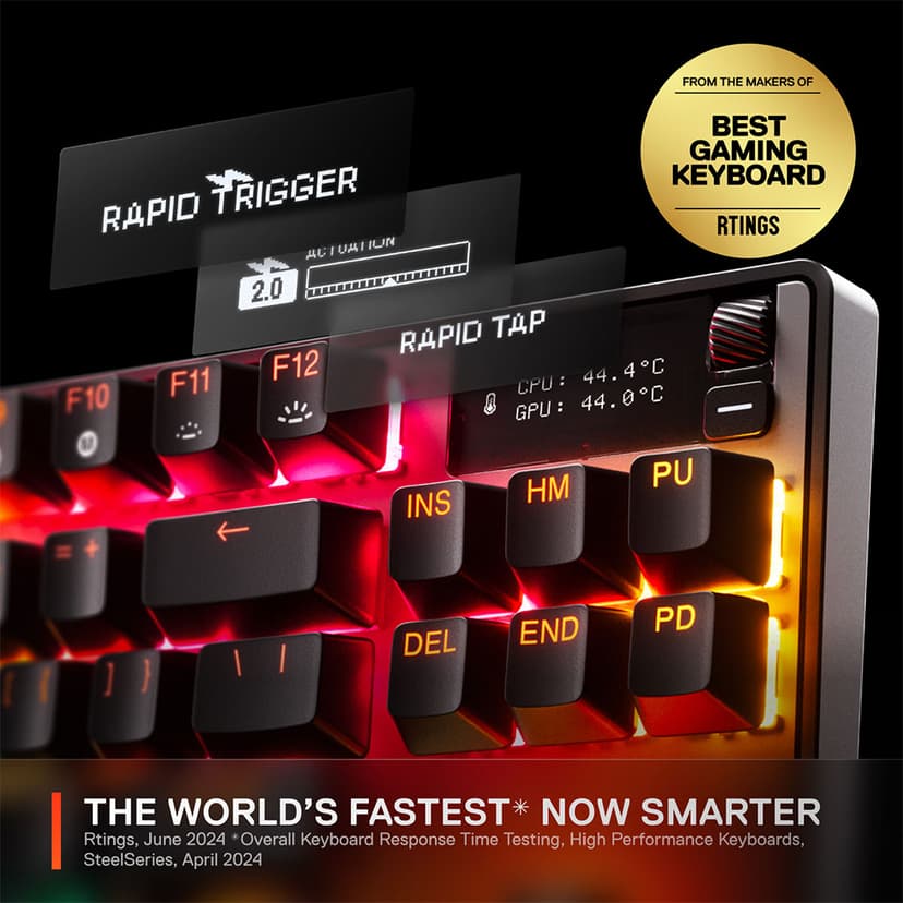 Steelseries Apex Pro Gen 3 TKL Ledningsført Steelseries OmniPoint 3.0 Nordisk