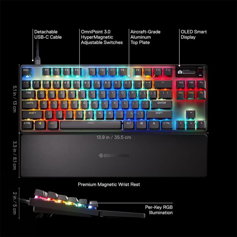 Steelseries Apex Pro Gen 3 TKL Kabel  Nordic