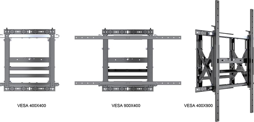 Multibrackets 1749 fäste för skyltningsskärm 2,41 m (95") Svart