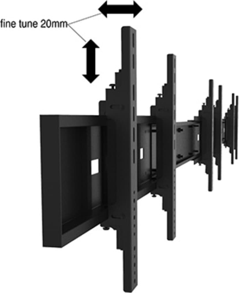 Multibrackets m Public Vid Wall Std Port 6-Scr 40-55'' Black