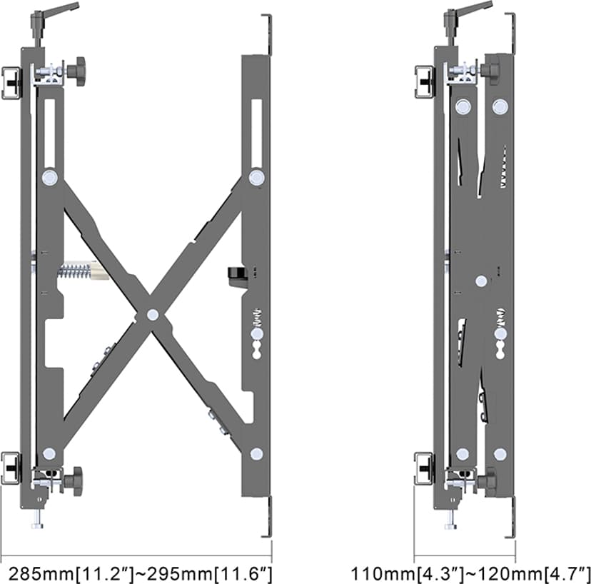 Multibrackets 1749 digitalskiltmontering 2,41 m (95") Svart
