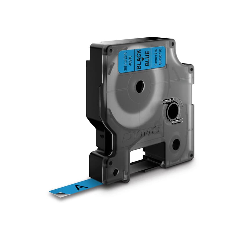 Dymo Tape D1 9mm Zwart/Blauw