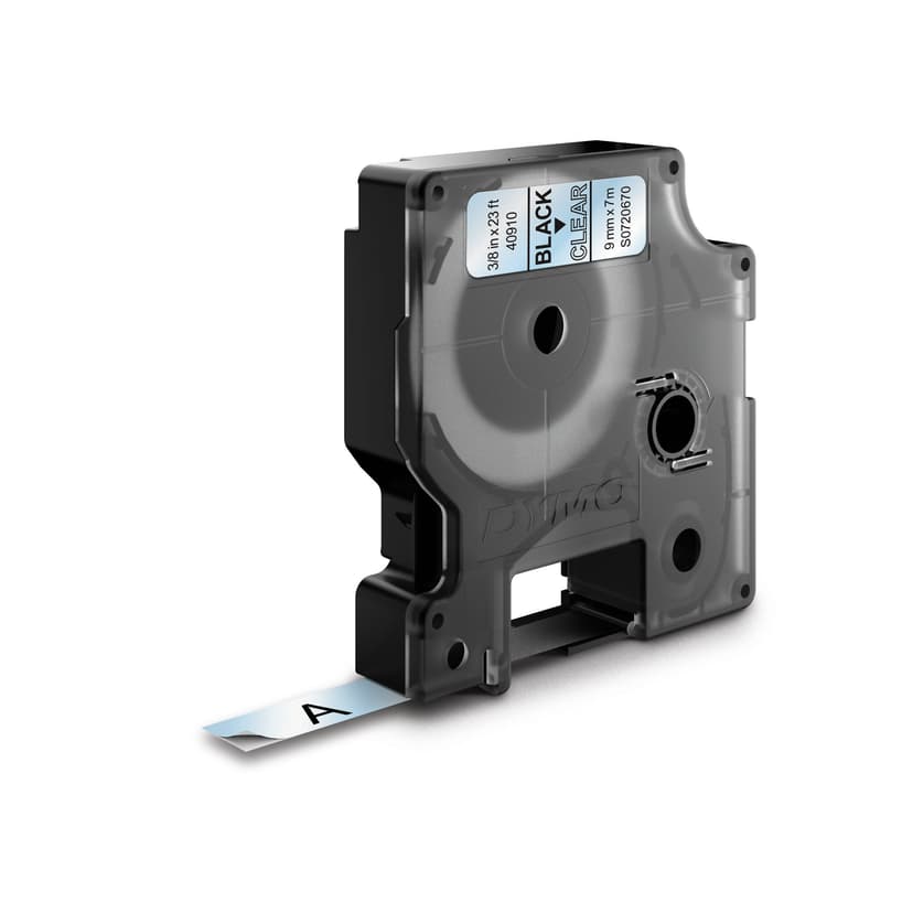 Dymo Tape D1 9mm Svart/Transparent