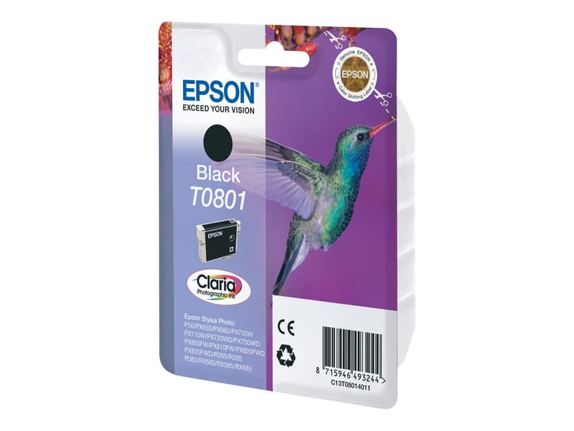Epson Inkt Zwart T0801 R265/360/RX560