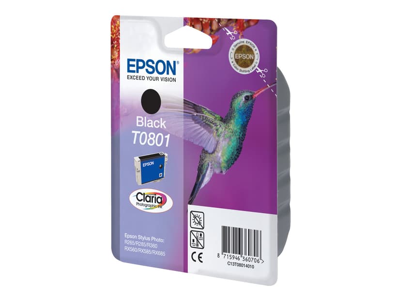 Epson Blæk Sort T0801 R265/360/RX560