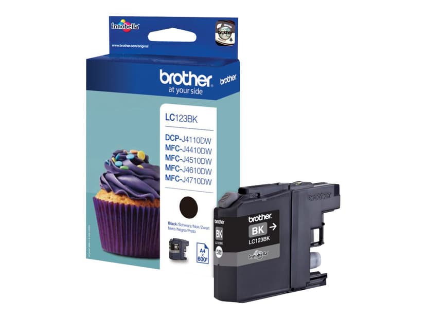 Brother Blæk Sort LC-123BK - MFC-J4510DW