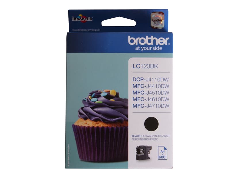 Brother Blæk Sort LC-123BK - MFC-J4510DW