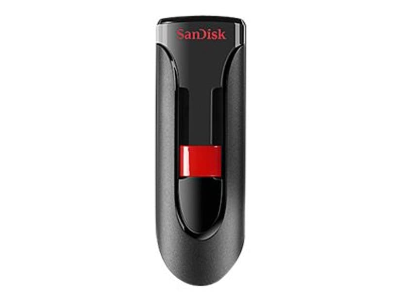 SanDisk Cruzer Glide 128GB USB A-tyyppi Musta, Punainen