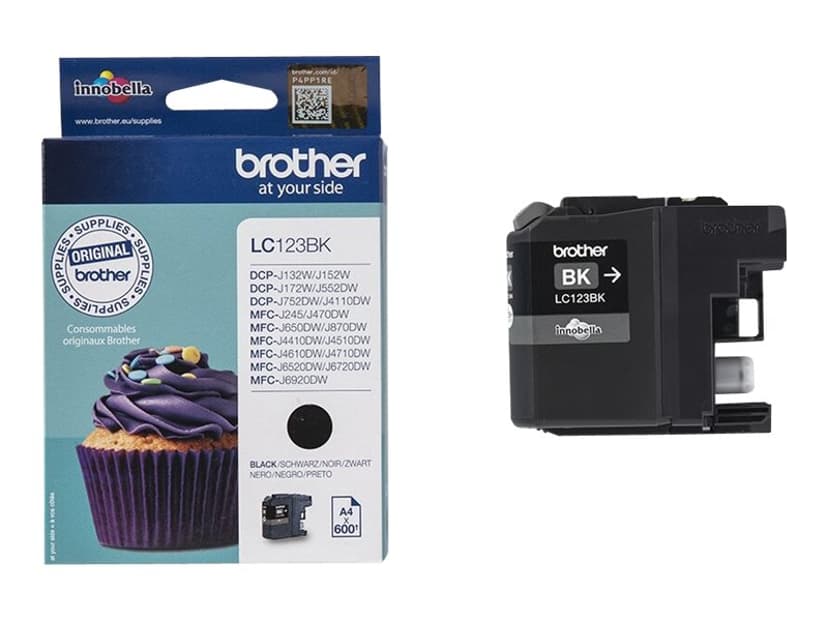 Brother Blæk Sort LC-123BK - MFC-J4510DW