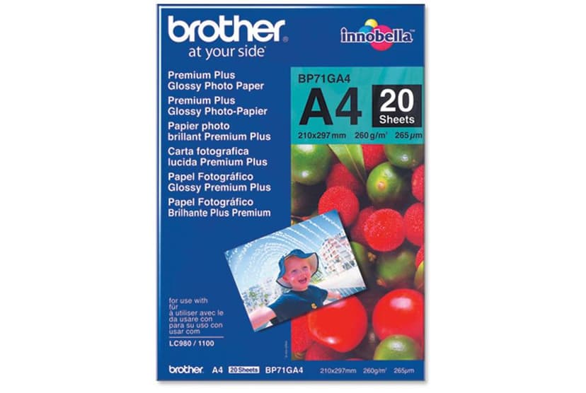 Brother Papir Foto Glossy A4 20 Ark 260g
