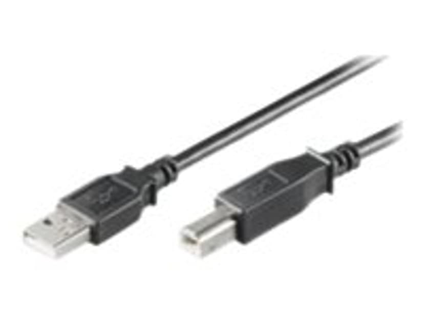 Microconnect USB 2.0 1m USB-A USB-B Svart