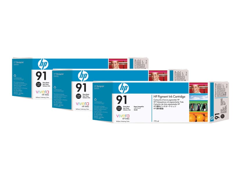 HP Bläck Foto Svart No.91 - Z6100 775ml 3-PACK