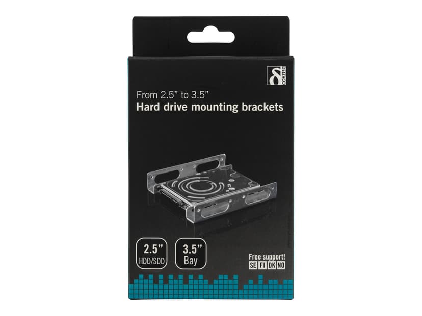 Deltaco adapter för 2.5" HDD/SSD i 3.5" slot