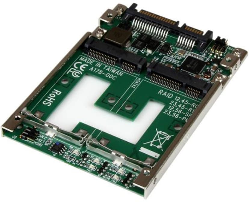 Startech Dual mSATA SSD to 2.5" SATA RAID Adapter Converter