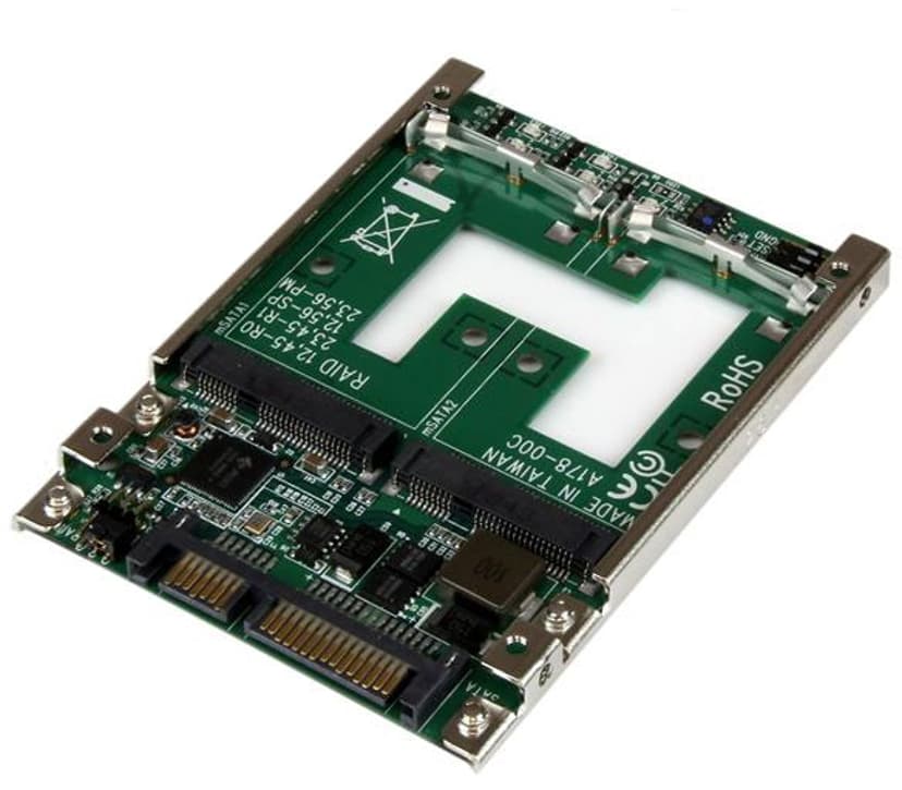 Startech Dual mSATA SSD to 2.5" SATA RAID Adapter Converter