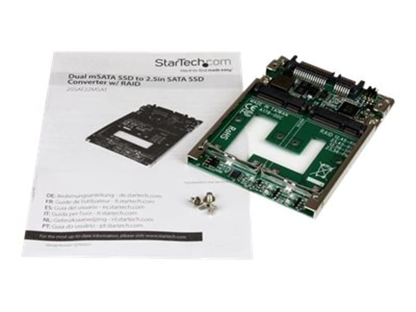 Startech Dual mSATA SSD to 2.5" SATA RAID Adapter Converter