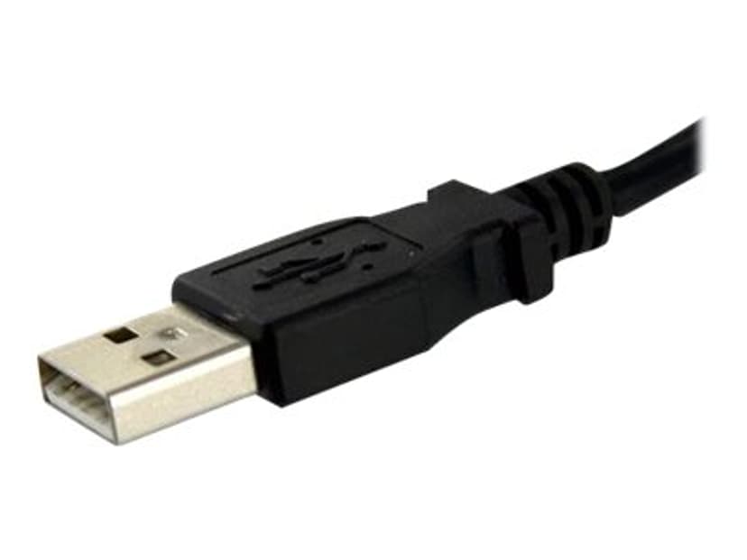 Startech 1 ft Panel Mount USB Cable A to A 0.3m USB A USB A Zwart