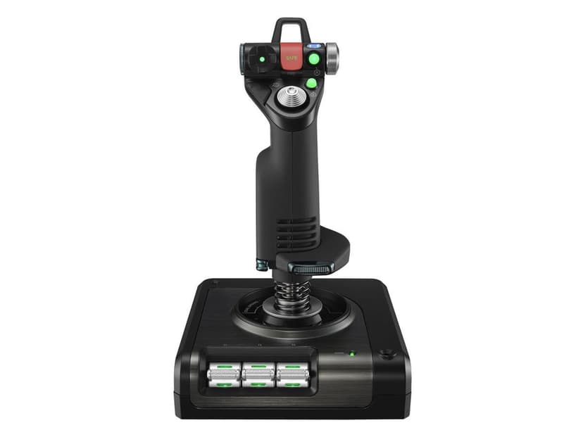 Logitech X52 Pro Flight Control System Hopea, Musta